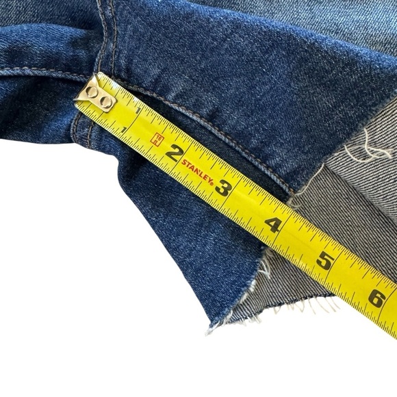 Joe’s Blue Denim Jean 4” Shorts Cut off Raw Hem Summer Size 28 NWT - Picture 2 of 9